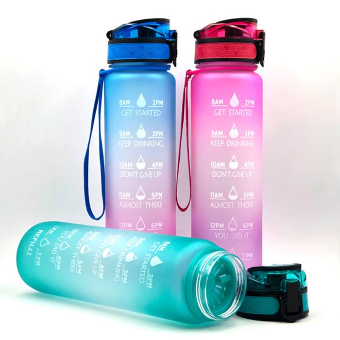 HydrateHarmony™️ Motivational Water Bottle | Water Bottles 2 Litre Stainless Steel Drinking Bottle Gym Sipper HydrateHarmony™️ Motivational Water Bottle Zaavio®