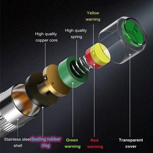 Inflated Tire Pressure Sensor Check Car Tires Air Pressure - Airiox™ Airiox™ TPMS System Zaavio®