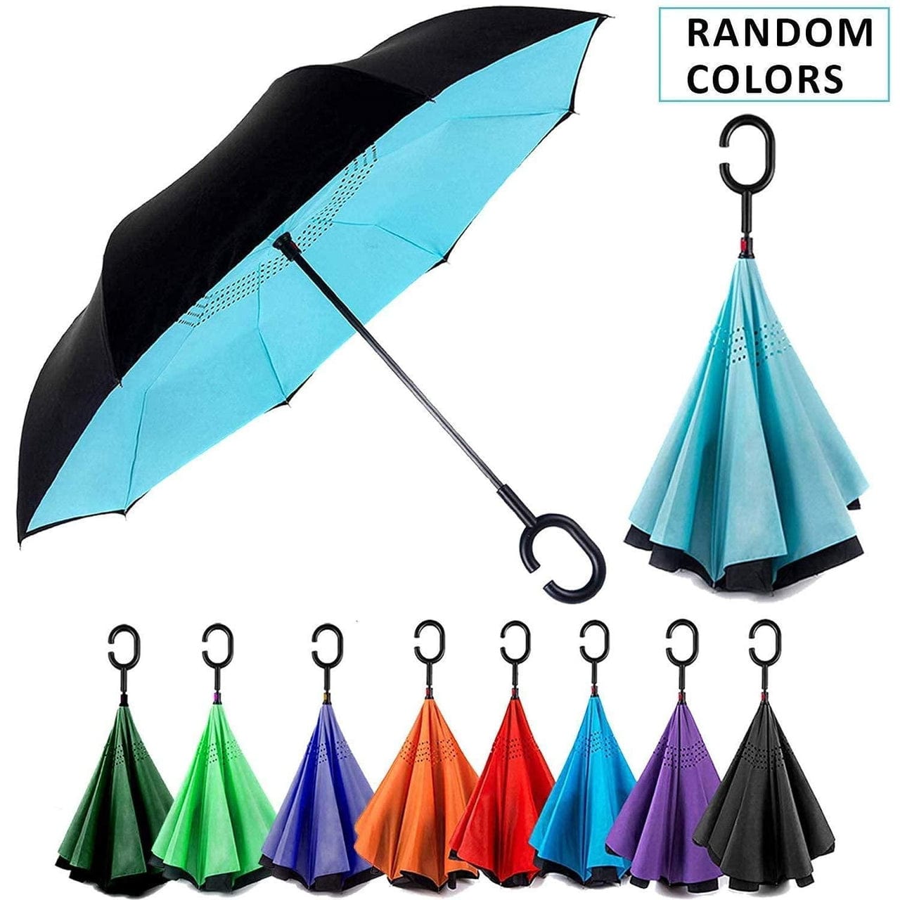 Inverted Reversible Umbrella (Multicolor) Zaavio®