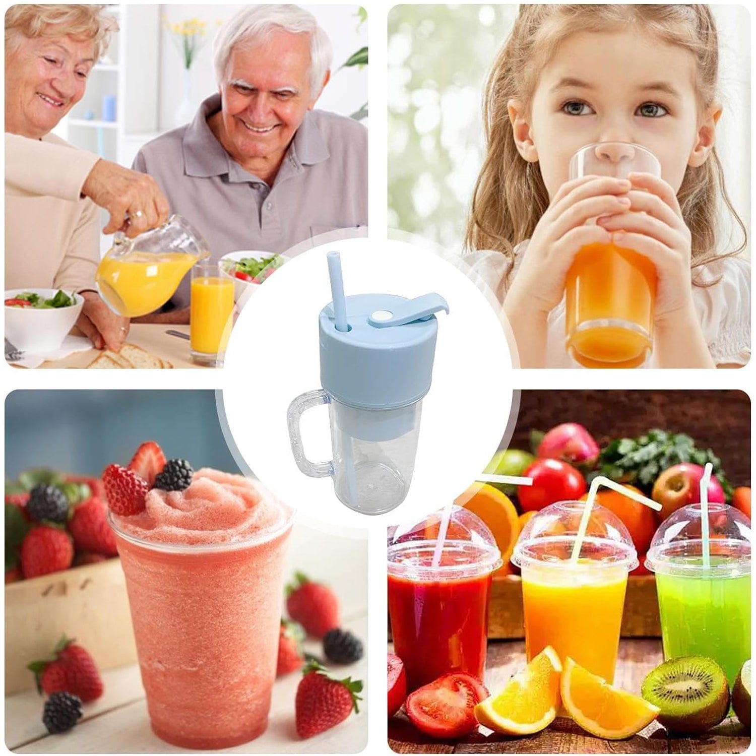 Juicer Mixer Handle Blender Portable Juicer Fruit Blender - ZipPuree™️ 2 In 1 Portable Crusher Juicer With Handle & Straw ZipPuree™️ 2 In 1 Portable Crusher Juicer With Handle & Straw Zaavio®