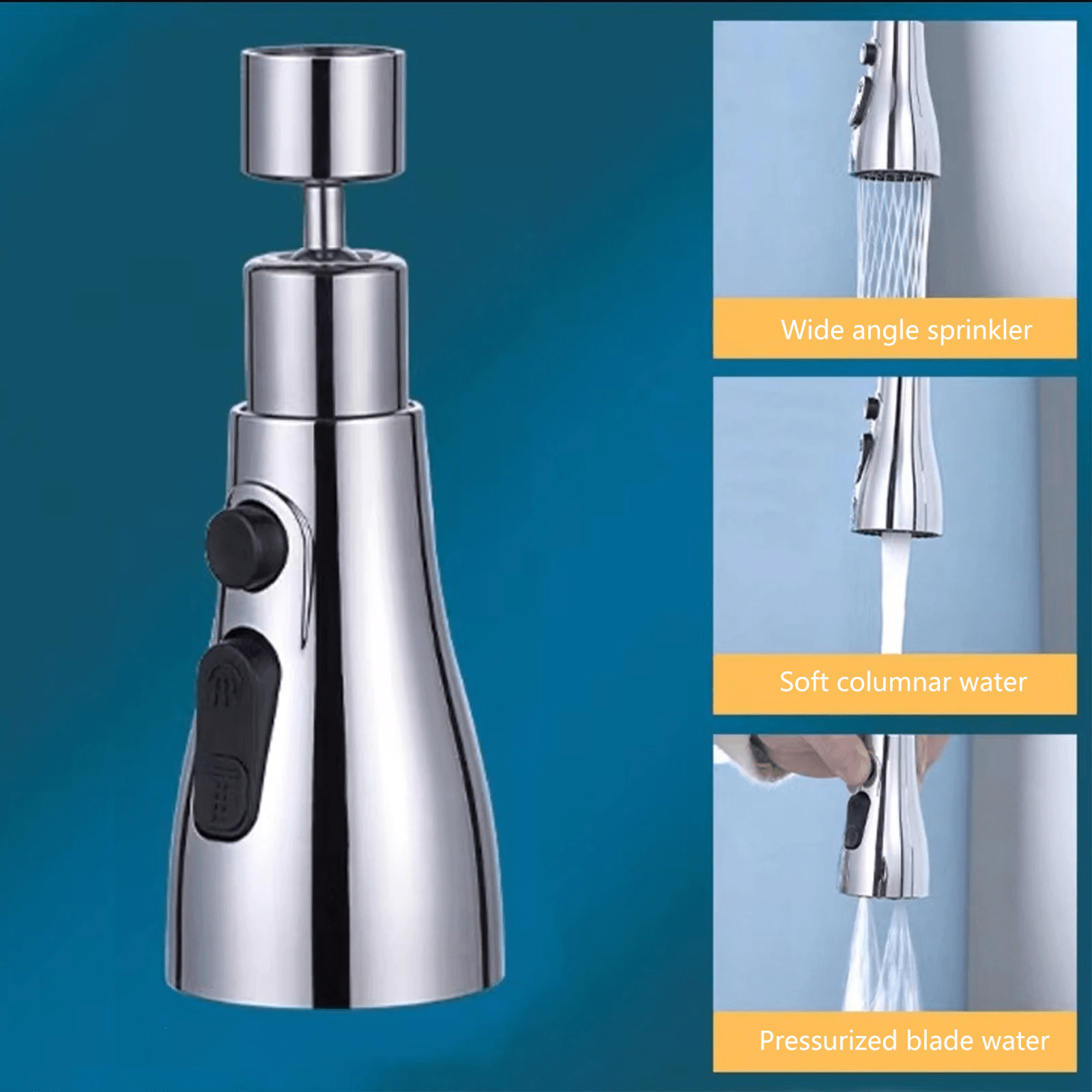 Kitchen Accessories Sink Tap Water Aerator Faucet Tap Purifier  - 3 Modes Water Faucet Sprayer Faucezy™️ 3 Modes Water Sprayer Zaavio®