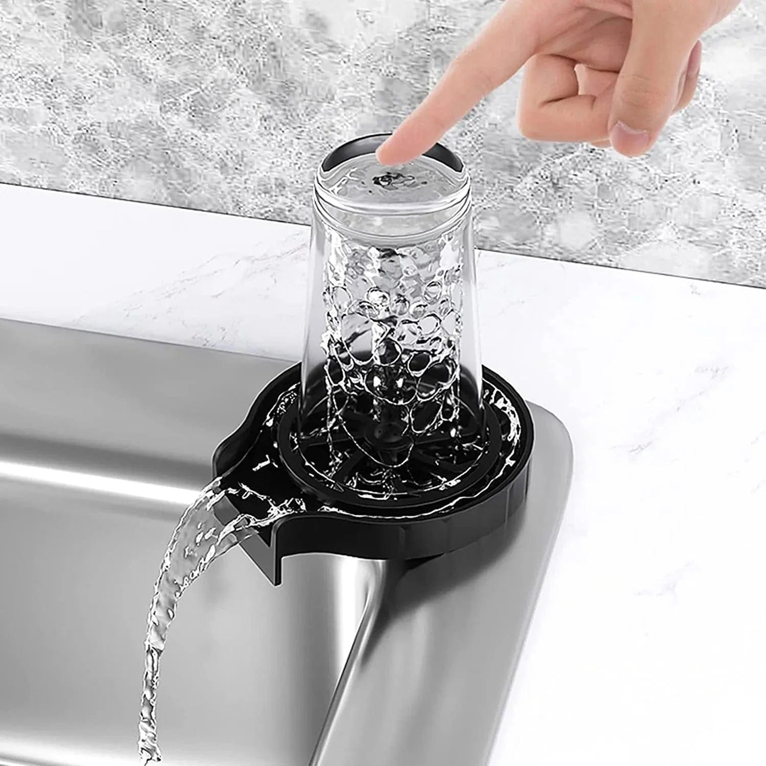 Kitchen Sink Tap Faucet Washer Taps Glass Water Rinser - Shineeze™️ Large Kitchen Taphole Sink Rinser ABS Bar Washer Zaavio®