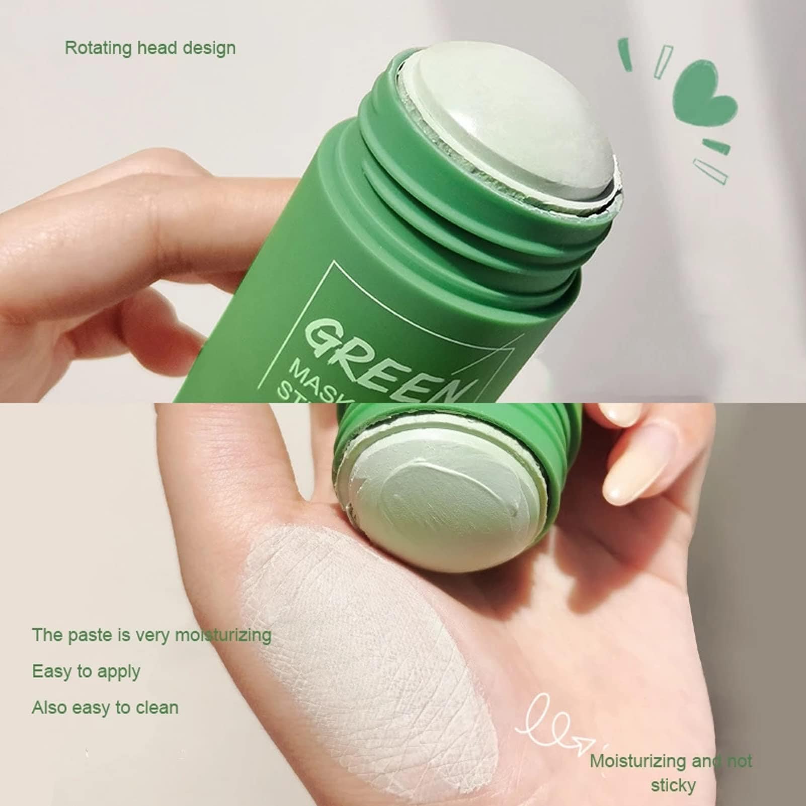 Large Stick CLAYGLO™ Green Tea Cleansing Stick Mask Zaavio®