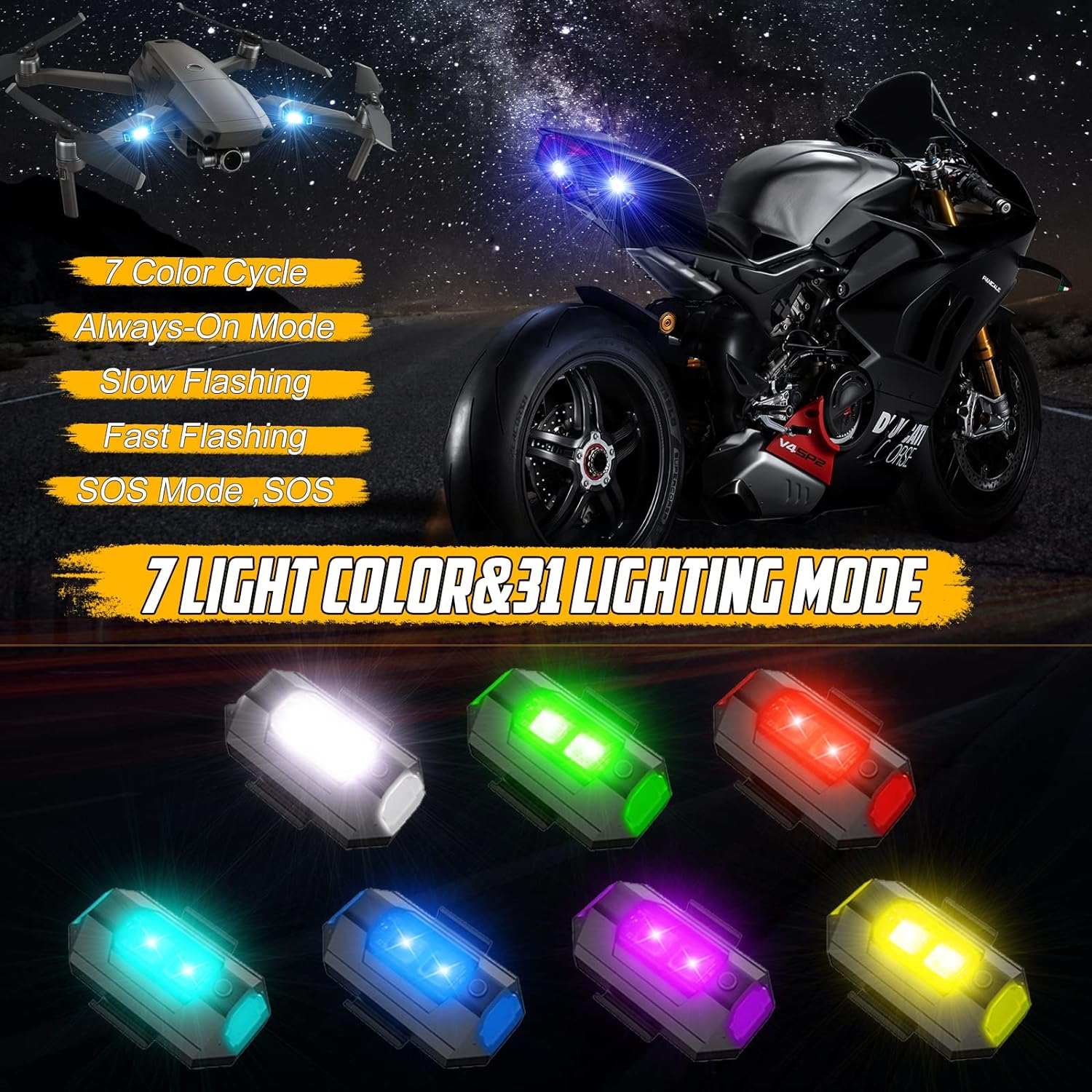 Led Light Bike Night Usb Light Outdoor Car Light Signal Helmet Light - Helmet Exterior Night Signal Light With USB(Pack Of 2) QuikFlash™️ Exterior Night Signal Light With USB (Pack Of 2) Zaavio®