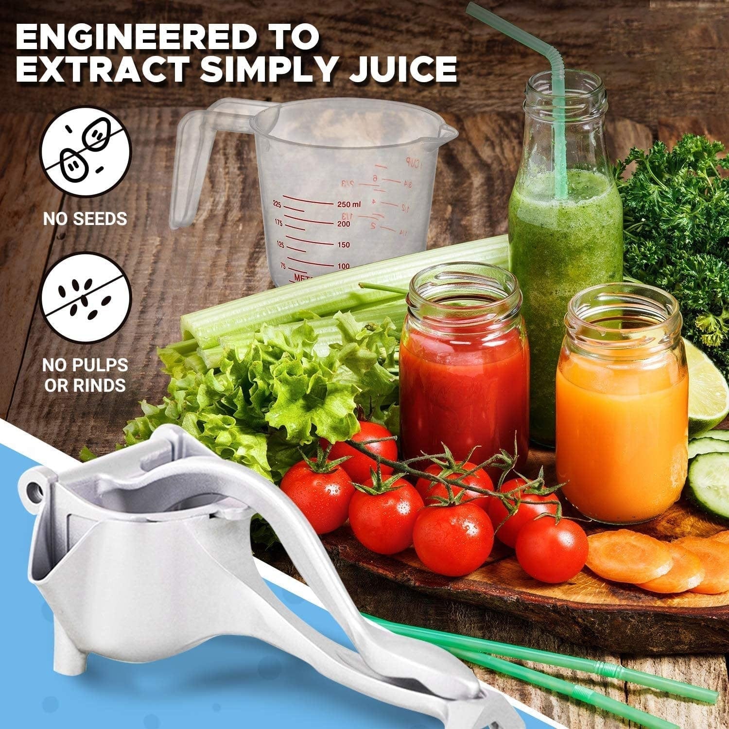 Lemon Mausami Hand Press Juicer Manual Fruit Squeezer - Juicia™ Juicia™ Zaavio®