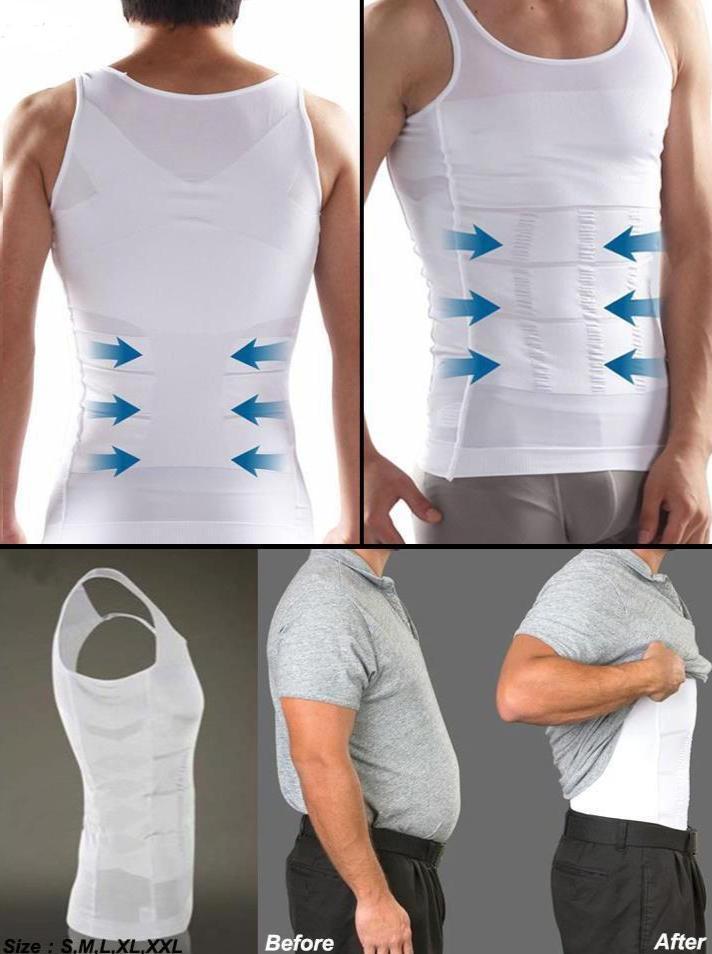 Men Tummy Tucker Slimming Vest Mens Waist Trainer Undershirt Trimmer - Flexvest™ Flexvest™ Zaavio®