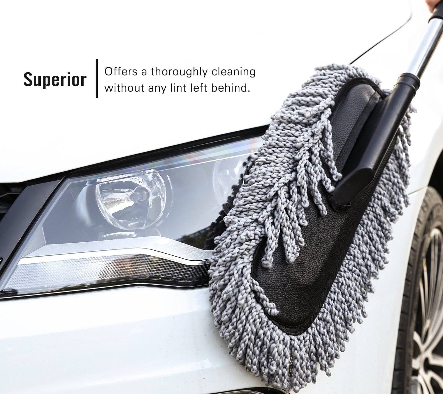 Microfiber Car Cloths Cleaning Kit Interior Products Brush - Ezydust™️ Ezydust™️ Microfiber Telescopic Car Top Duster Zaavio®