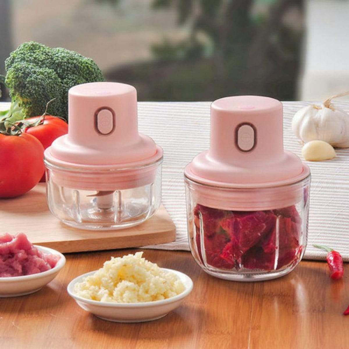 Mini Electric Vegetable Chopper Onion Tomato Chopper - Slickix™ 2.0 Large Slickix™ 2.0 Zaavio®