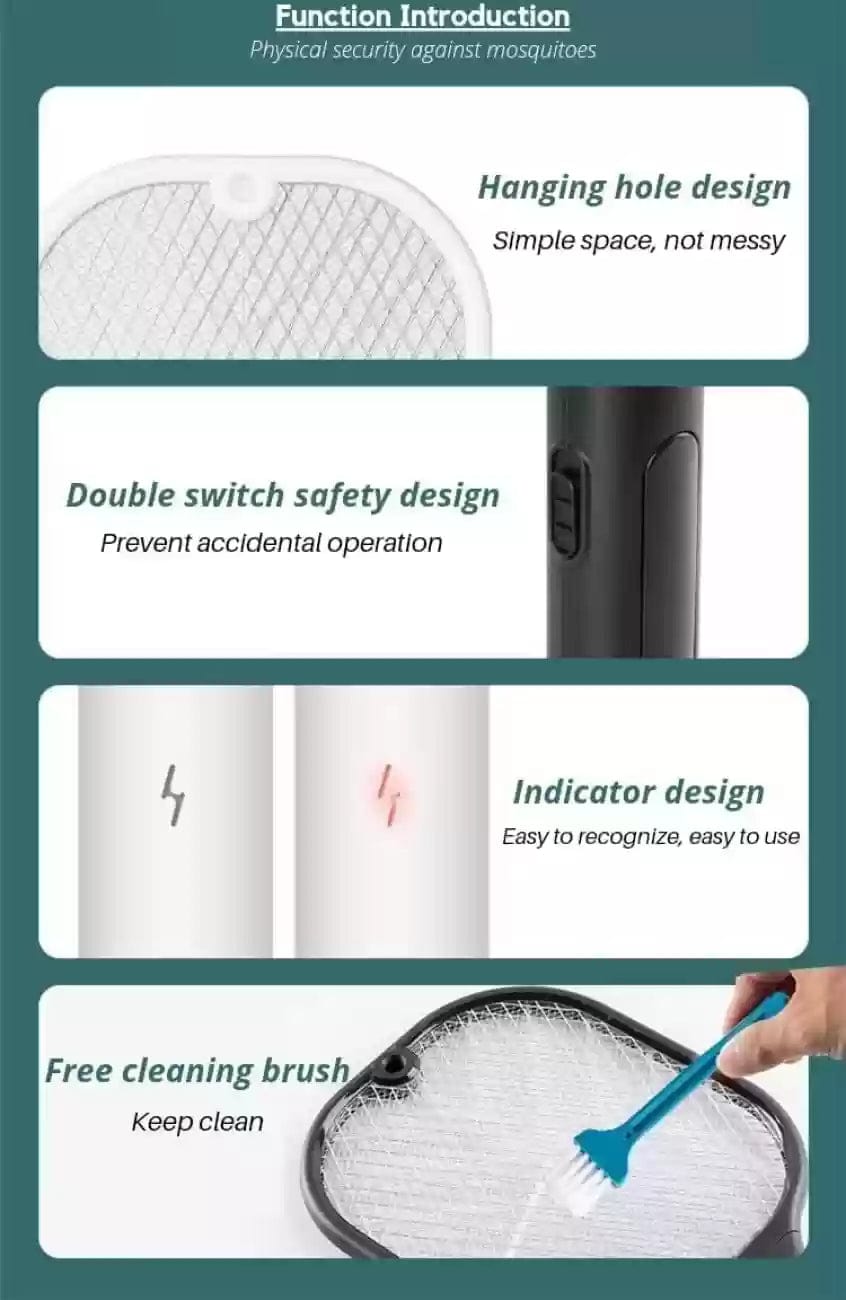 Mosquito Bat Killer Racket Repellent Machine Fly Catcher - MosquiGo™️ Mosquito Slayer Racket MosquiGo™️ Mosquito Slayer Racket Zaavio®