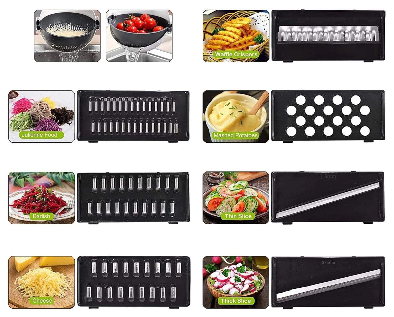 Multifunctional Slicer Cutter Vegetable Strainer Potato Carrot Grater - Slickio™ Slickio™ Zaavio®