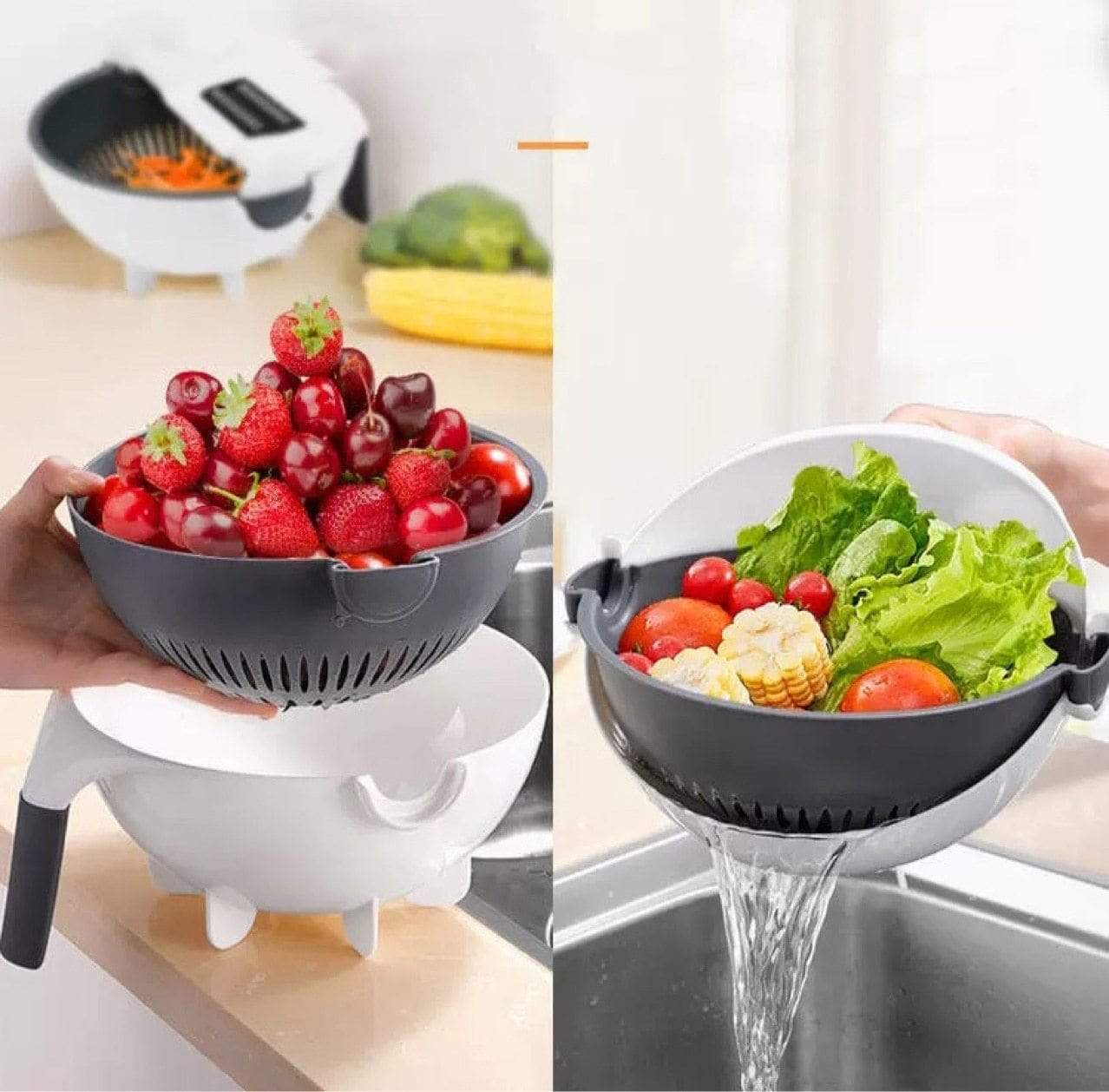 Multifunctional Slicer Cutter Vegetable Strainer Potato Carrot Grater - Slickio™ Slickio™ Zaavio®