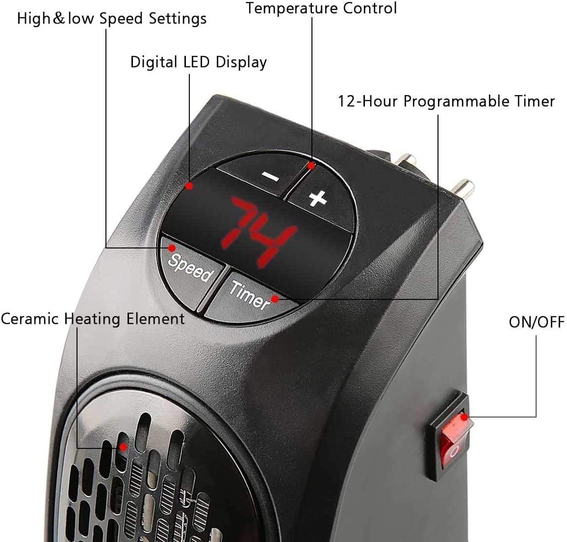 Portable Room Heater Electric Energy Efiicient Mini Heaters  - Heatorix™ Heatorix™ Zaavio®