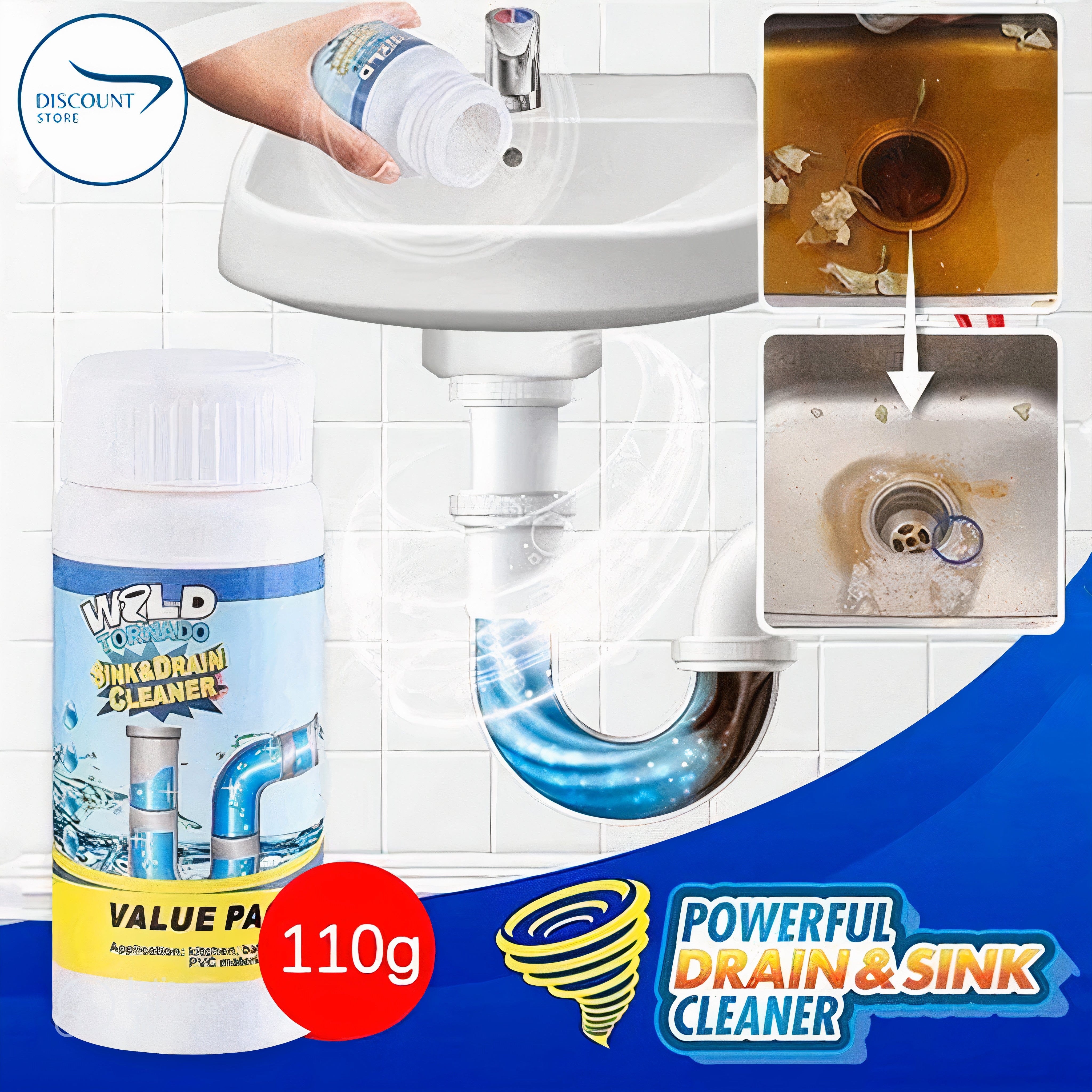 Powerful Drain & Sink Cleaner (Pack of 2) Pack of 2 Powerful Drain & Sink Cleaner (Pack of 2) Zaavio®