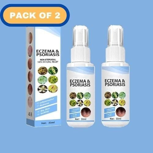 Psoriasis Treatment Vitiligo And Eczema Treatment Psoriasis Skin (Pack Of 2) Herbal Psoriasis Relief Spray (Pack Of 2) Zaavio®