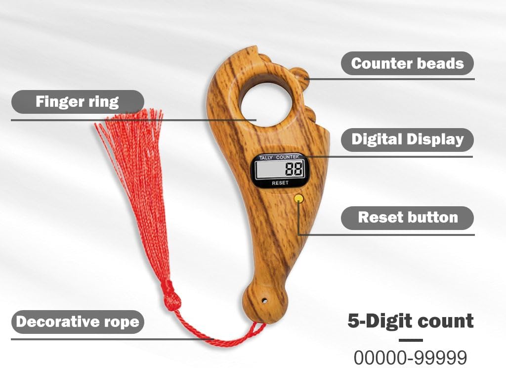 Rudaraaksha Mala Chanting Bead Counter Clicker Digital Machine - Ezychant™️ Large Ezychant™️ Zaavio®