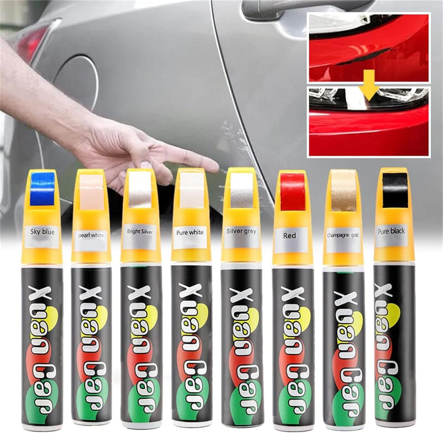 ScratchCure™️ Car Scratch Remover Pen (Pack of 2) | Car Scratch Remover Paint Workshop Car Scuff Repair ScratchCure™️ Car Scratch Remover Pen (Pack of 2) Zaavio®