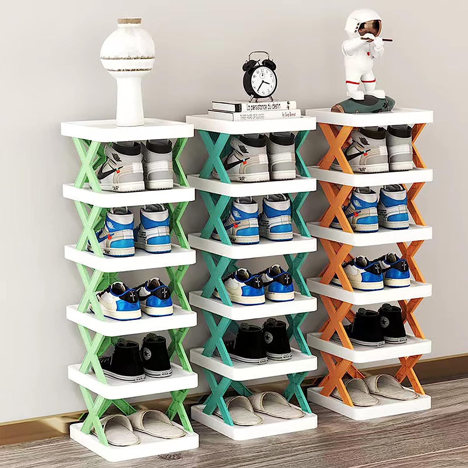 Shoe Rack Storage Stand Cabinet For Home Shoes Organiser - MultiReck™️ MultiReck™️ Shoes Organizer ( Pack of 5 ) Zaavio®