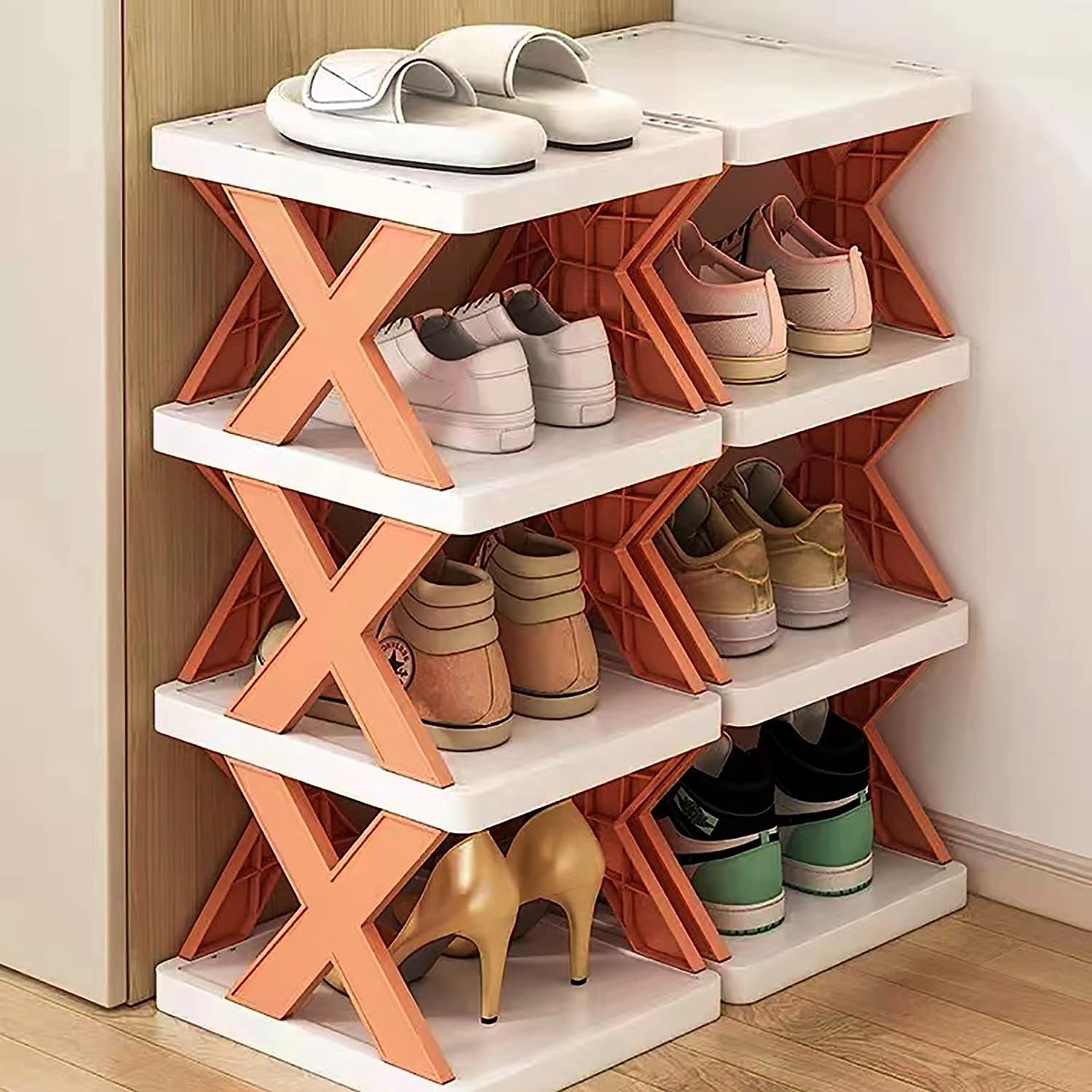 Shoe Rack Storage Stand Cabinet For Home Shoes Organiser - MultiReck™️ MultiReck™️ Shoes Organizer ( Pack of 5 ) Zaavio®