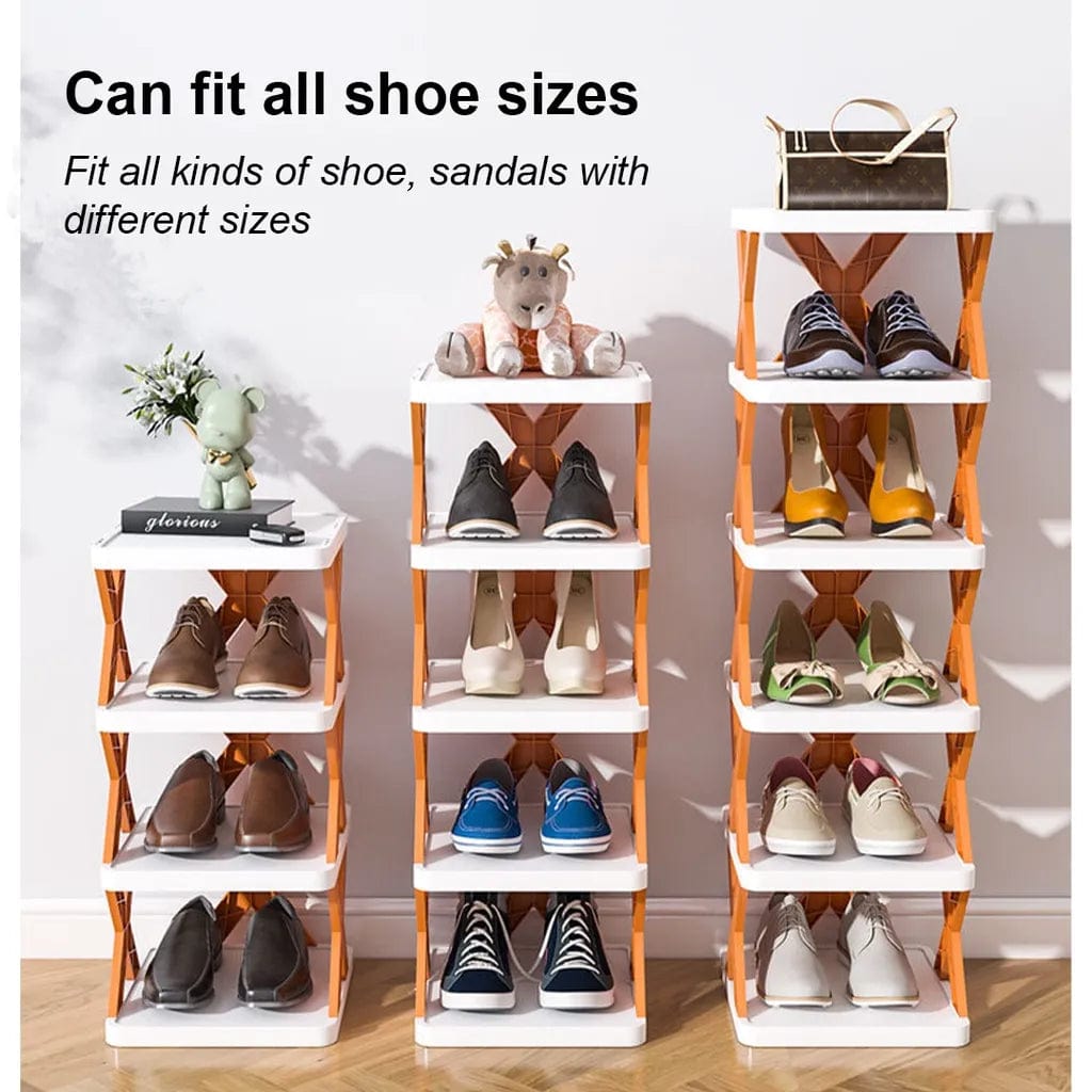 Shoe Rack Storage Stand Cabinet For Home Shoes Organiser - MultiReck™️ MultiReck™️ Shoes Organizer ( Pack of 5 ) Zaavio®