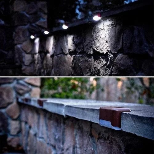 Solar Light Garden Lights Decorative Garden Solar Lamp Outdoor Lights - Solar Stair Lights (Pack of 4/8 Lights) Solarixy™️ Solar-Powered Stair Lights Zaavio®