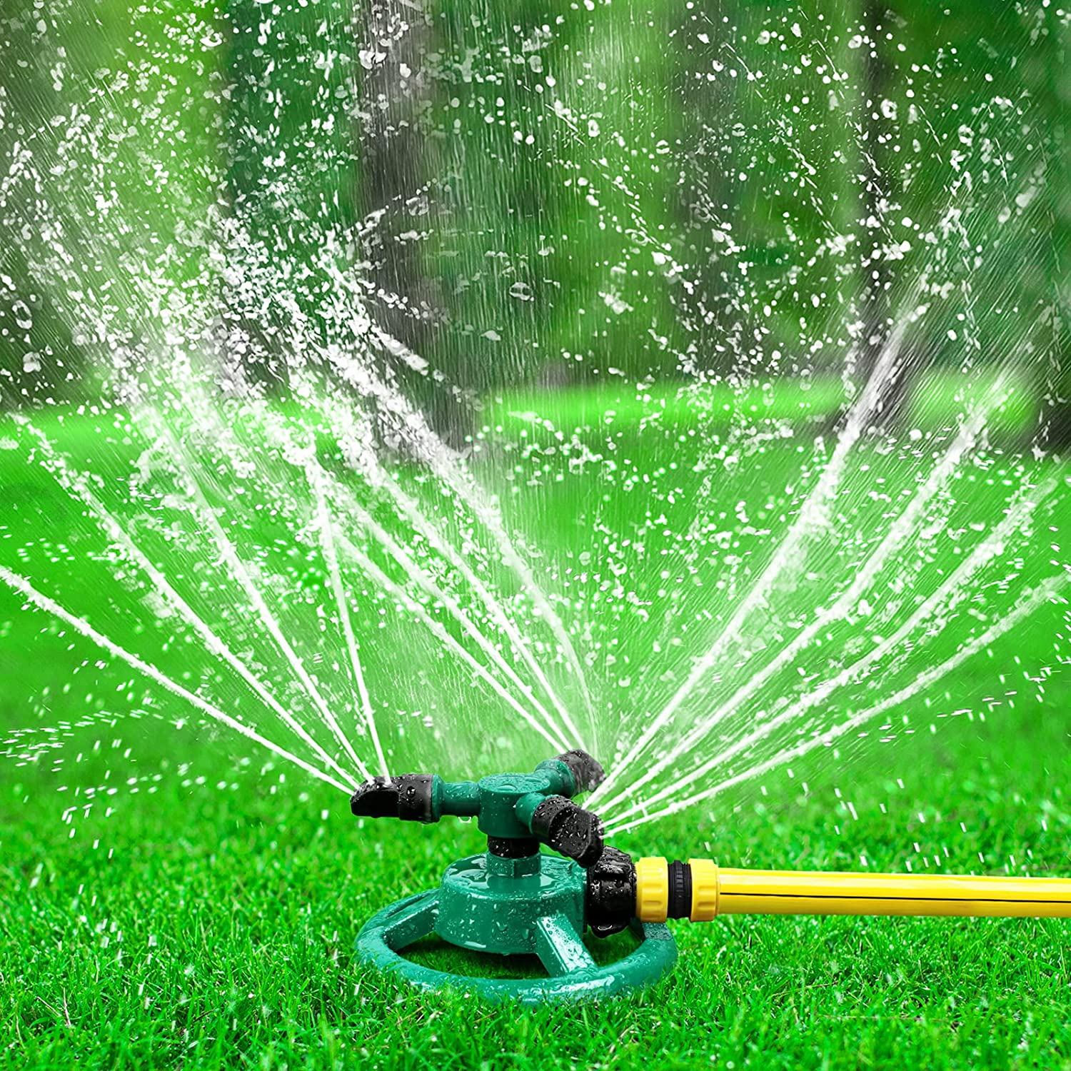 Sprinklers Irrigation Systems Water Sprinkler Garden Sprays  - Rainzyy™️ 360° Rotating Water Sprinkler for Garden Zaavio®