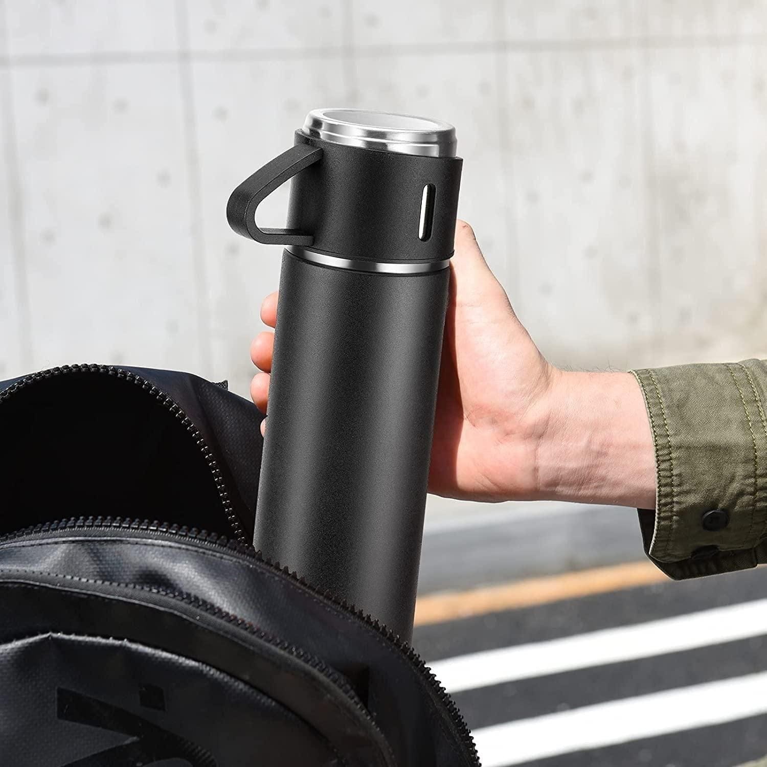 Steel Water Bottle Vacuum Thermos Flask Tea Cup Set Flask Bottle- SipSure™️ SipSure™️ Vacuum Flask Cup Full Set Zaavio®