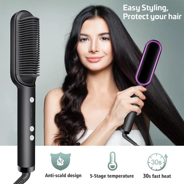 Stylixo™ Hair Straightening Brush Electric Comb Heat Straightener Stylixo™ Hair Straightener Comb Zaavio®