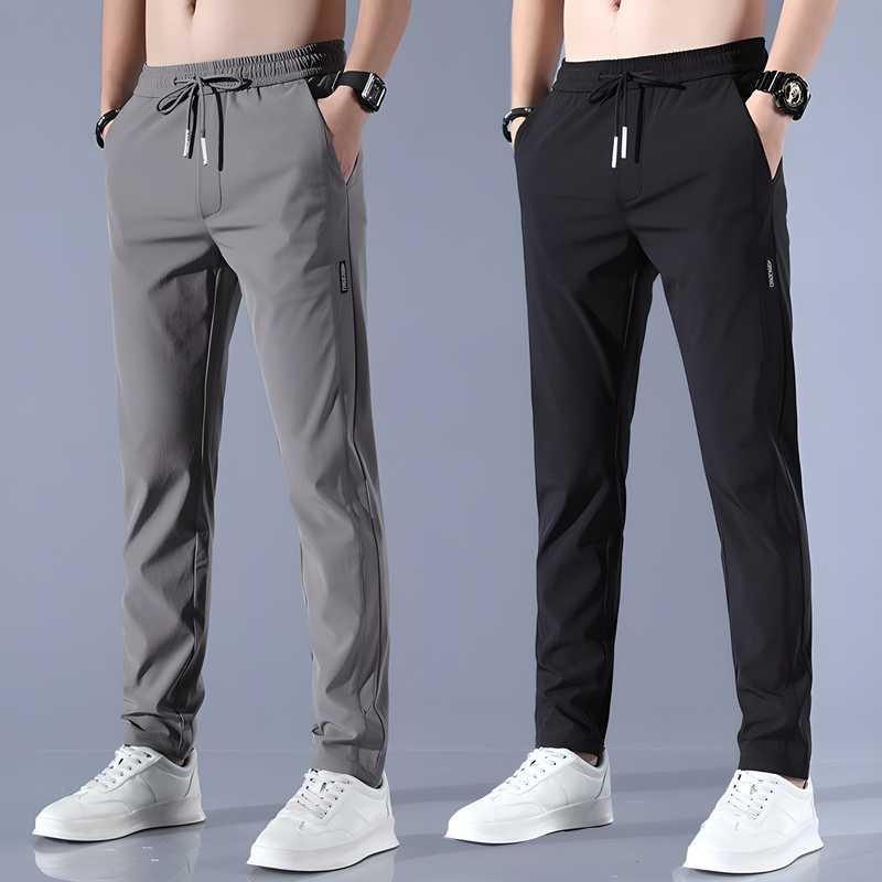 SwiFit™️ Elastic Men's Track Pants Tracksuits Of Men Lycra Black Pants (Pack of 2) SwiFit™️ Elastic Men's Track Pants (Pack of 2) Zaavio®