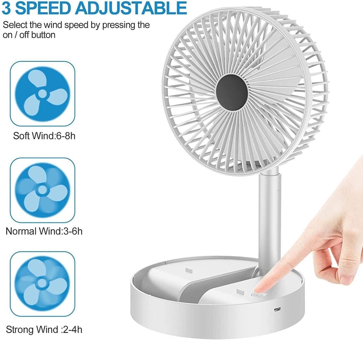 Table Rechargable Fan Cool Small Fan High Speed Desk Table Fan - Swify™️ Swify™️ Portable Fan Zaavio®