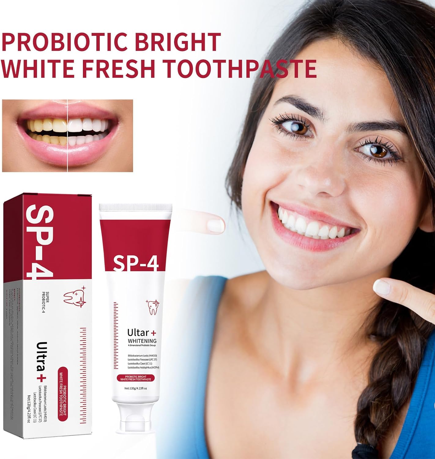 Teeth Whitening Tooth Paste Whitening Your Teeth At Home  - SP4 Probiotic Whitening Toothpaste SP-4 Probiotic Toothpaste Zaavio®