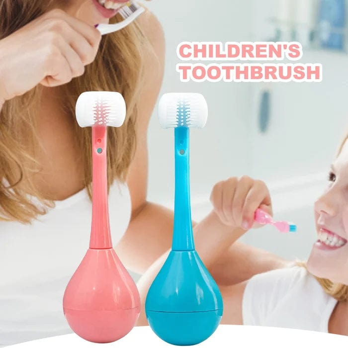 Tumbler Three-sided Children's Toothbrush (Pack of 2) Zaavio®