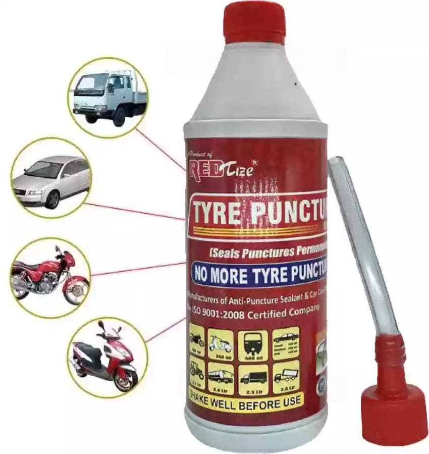 Tyre Puncture Car Tubeless Tyre Puncture Kit Bike Tire Repair - PunctureGuard™️ Tyre Puncture Repair Fluid PunctureGuard™️ Tyre Puncture Repair Fluid (Pack Of 2) Zaavio®