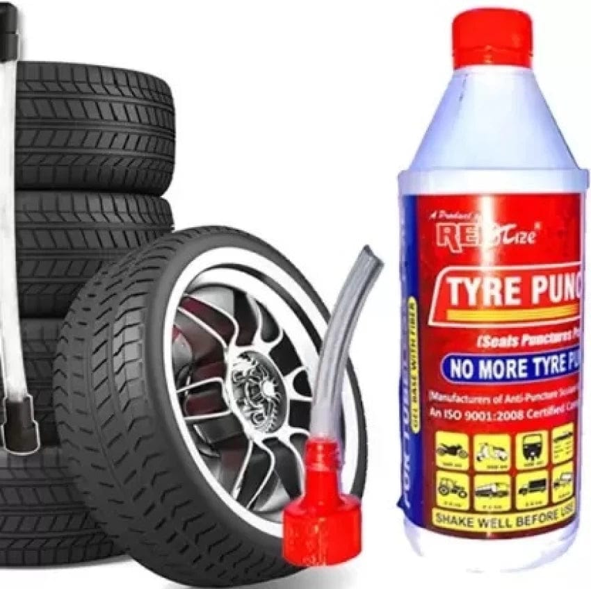 Tyre Puncture Car Tubeless Tyre Puncture Kit Bike Tire Repair - PunctureGuard™️ Tyre Puncture Repair Fluid PunctureGuard™️ Tyre Puncture Repair Fluid (Pack Of 2) Zaavio®