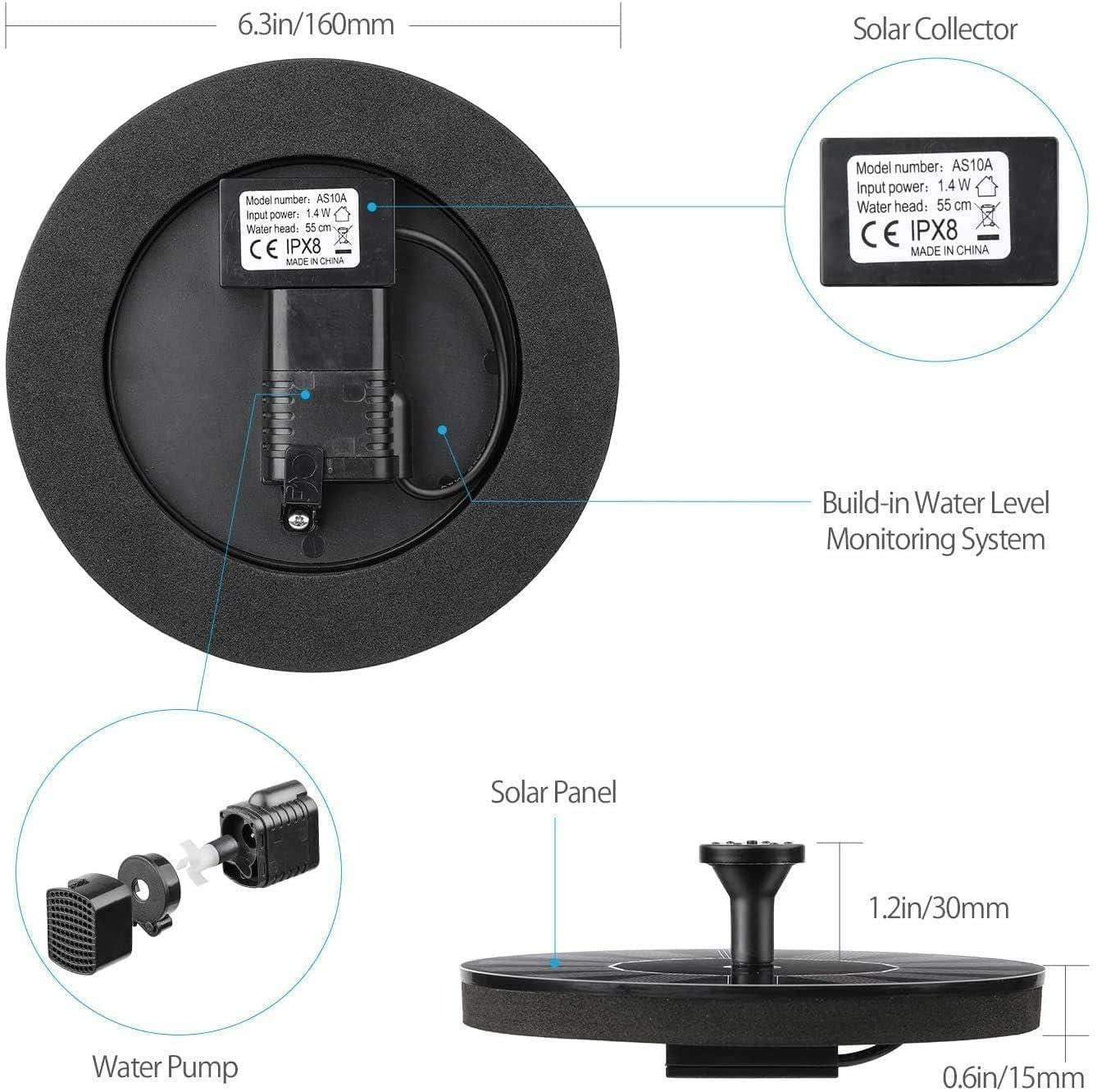 Water Solar Pump Panel Products Solar Fountain Water Pump Kit - SolarSpray™️  SolarSpray™️ Water Fountain Kit Zaavio®