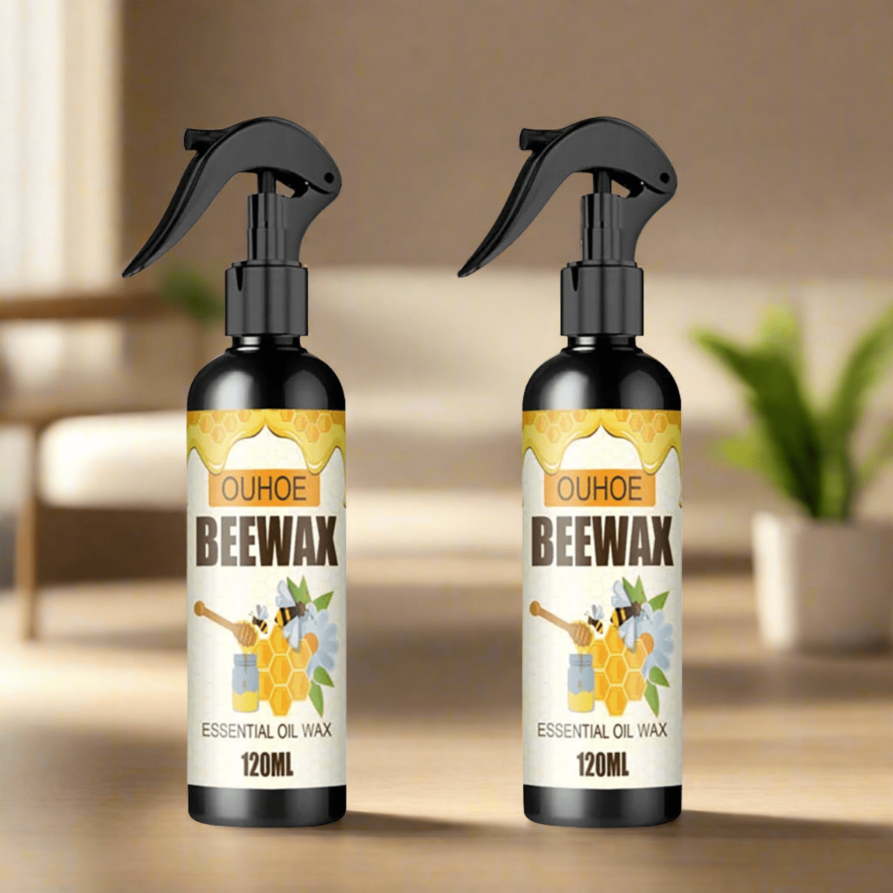 Wood Polish Furniture Spray Wood Floor Wax Cleaner Natural Polish - Furniture Wood polish for Cleaning (Pack of 2) Pack of 2 Beewax Furniture Polish Spray - Buy 1 Get 1 Free Zaavio®