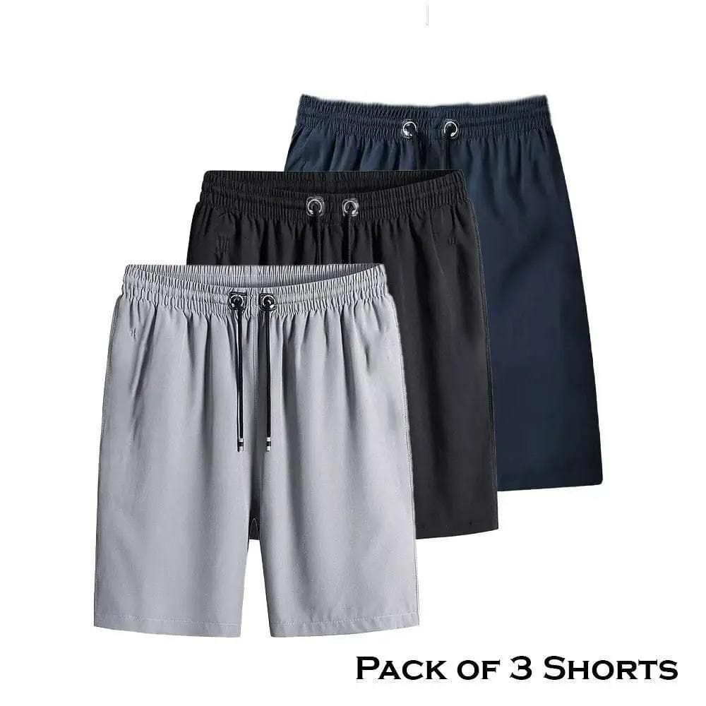 XL Men's Stretchable Cotton Shorts (Pack of 3) Zaavio®