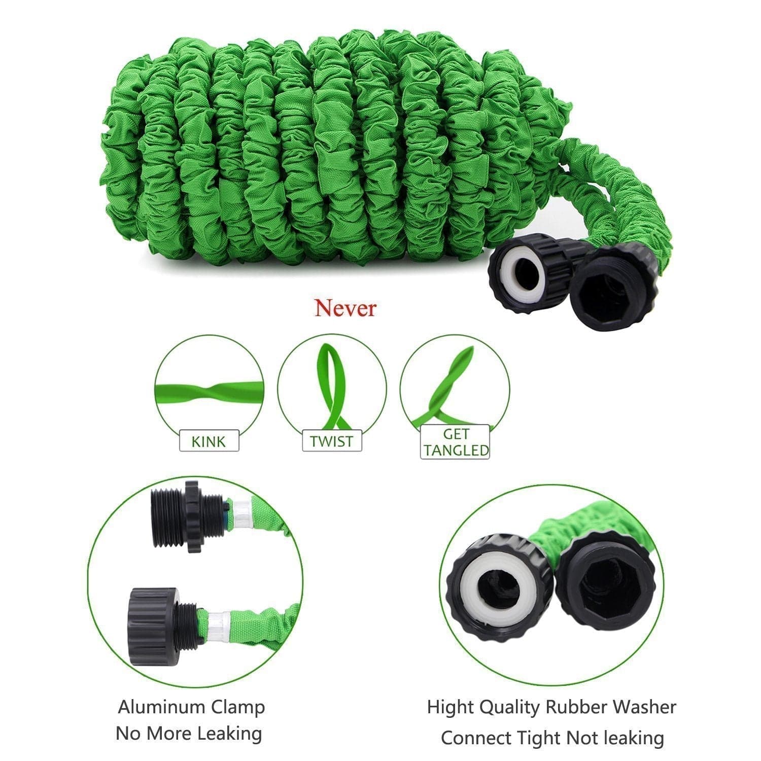 Expandable Garden Hose Retractable Collapsible Water Shrinking Hoses Pipezy™ Zaavio®