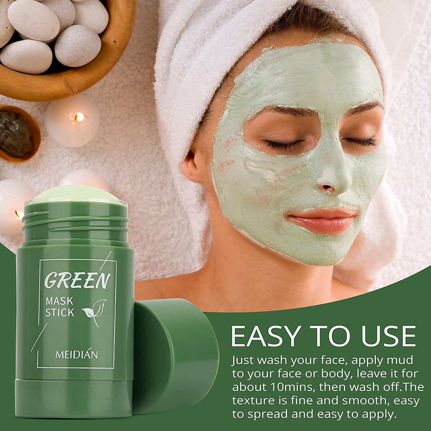 Face Pack For Glowing Skin Green Tea Skin Brightening Facial Pack - Exfolyn™Face Pack For Glowing Skin Green Tea Skin Brightening Facial Pack - Exfolyn™ Exfolyn™ Green Tea Mask Stick Zaavio®