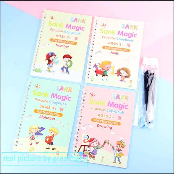 Magic Practice Copybook For Kids - Pack Of 4 Zaavio®