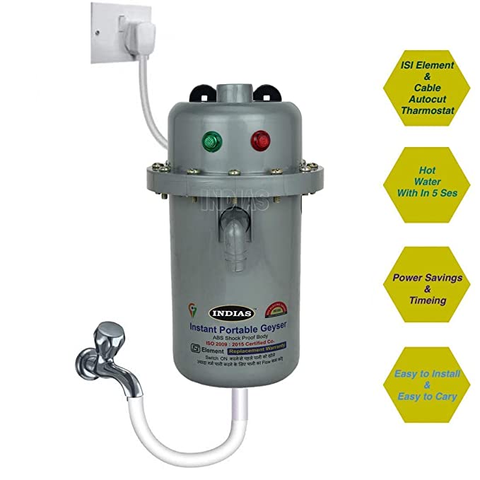 Water Heater Instant Geyser Electric Hot Water Portable Geyser - Portable Instant Geyser Aquazer™️ Zaavio®